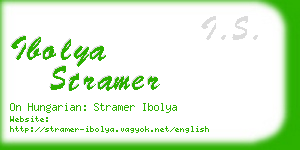 ibolya stramer business card